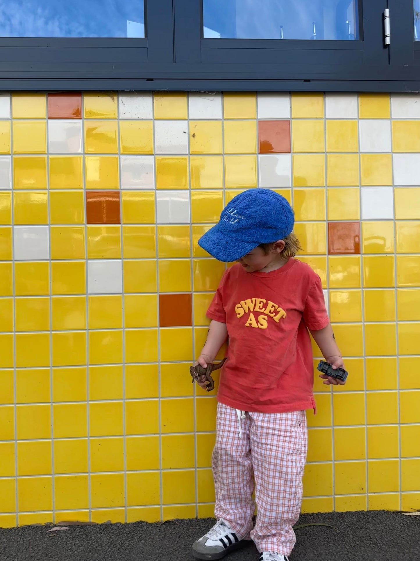 Golden Hour Pants - Orange Checkered Print