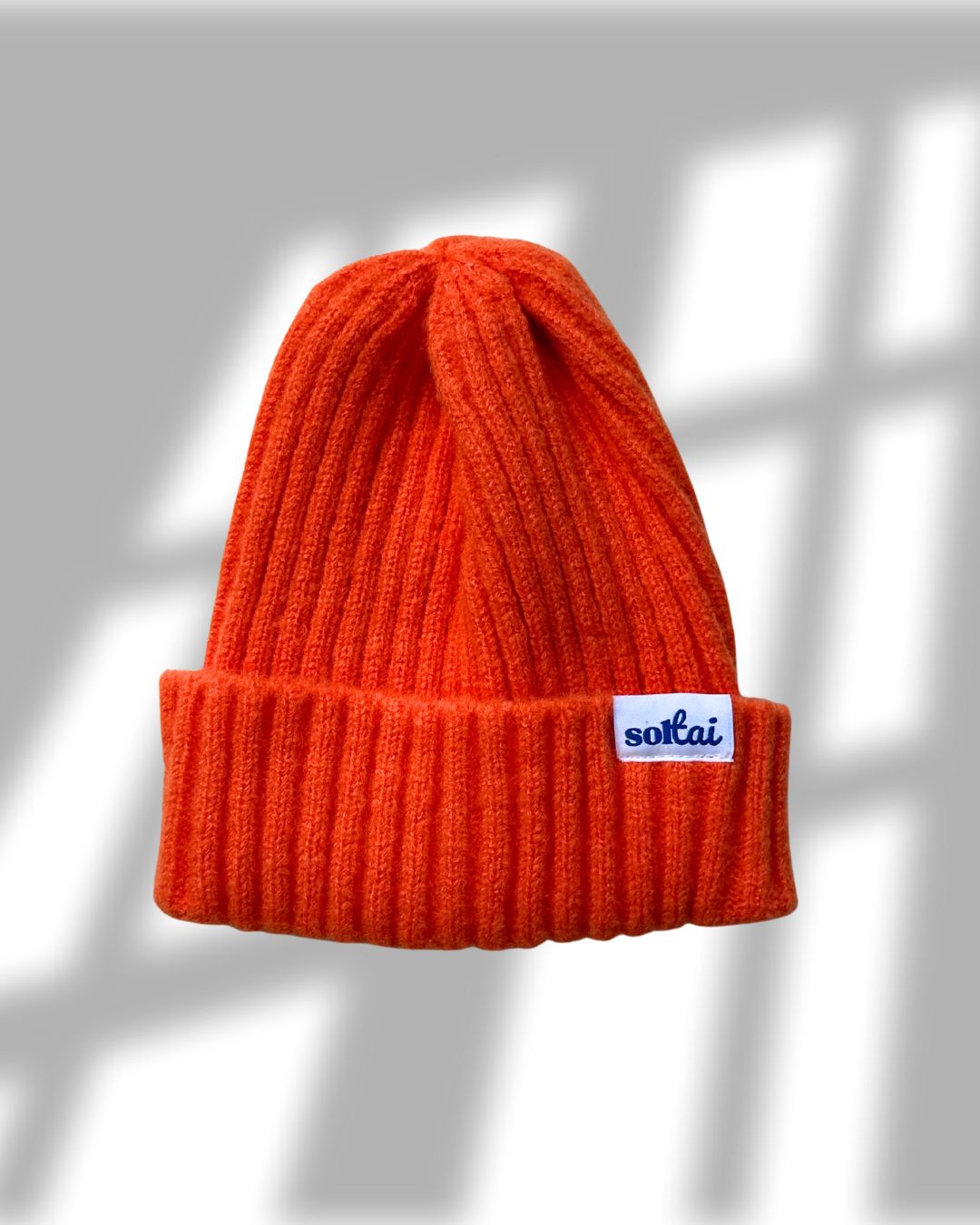 Bright orange toddler beanie, fun acrylic knit winter hat for kids in Australia