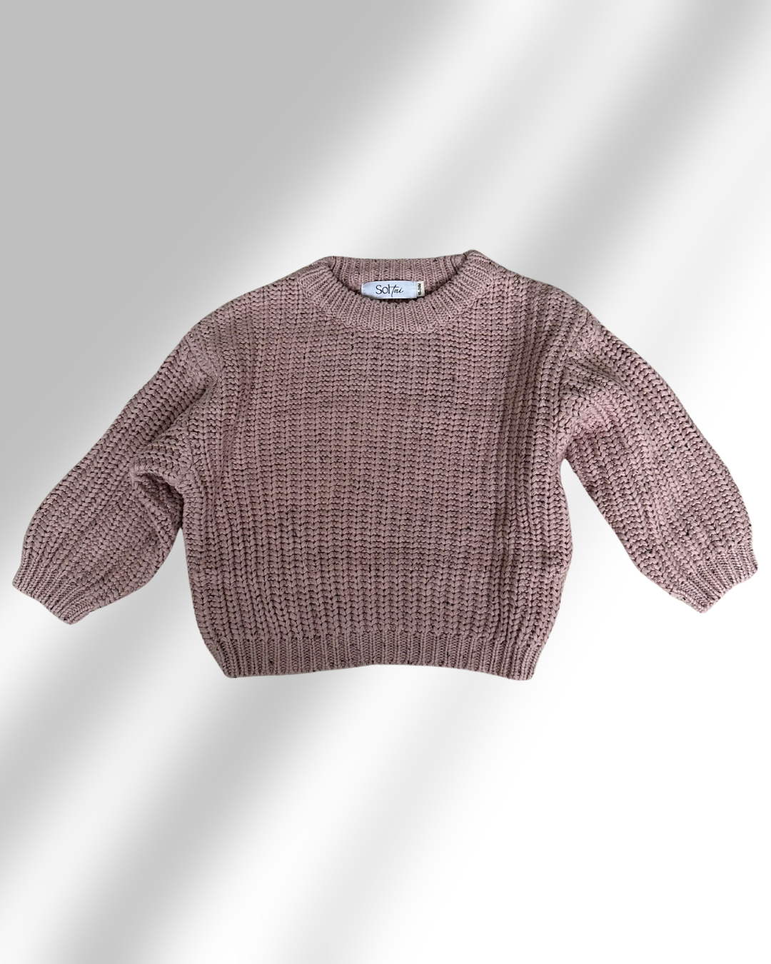 Dusty pink toddler knit sweater, 100% cotton, stylish kids clothing Australia