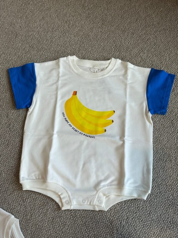 FINAL SALE- You make my heart go bananas ROMPER - 12-18month