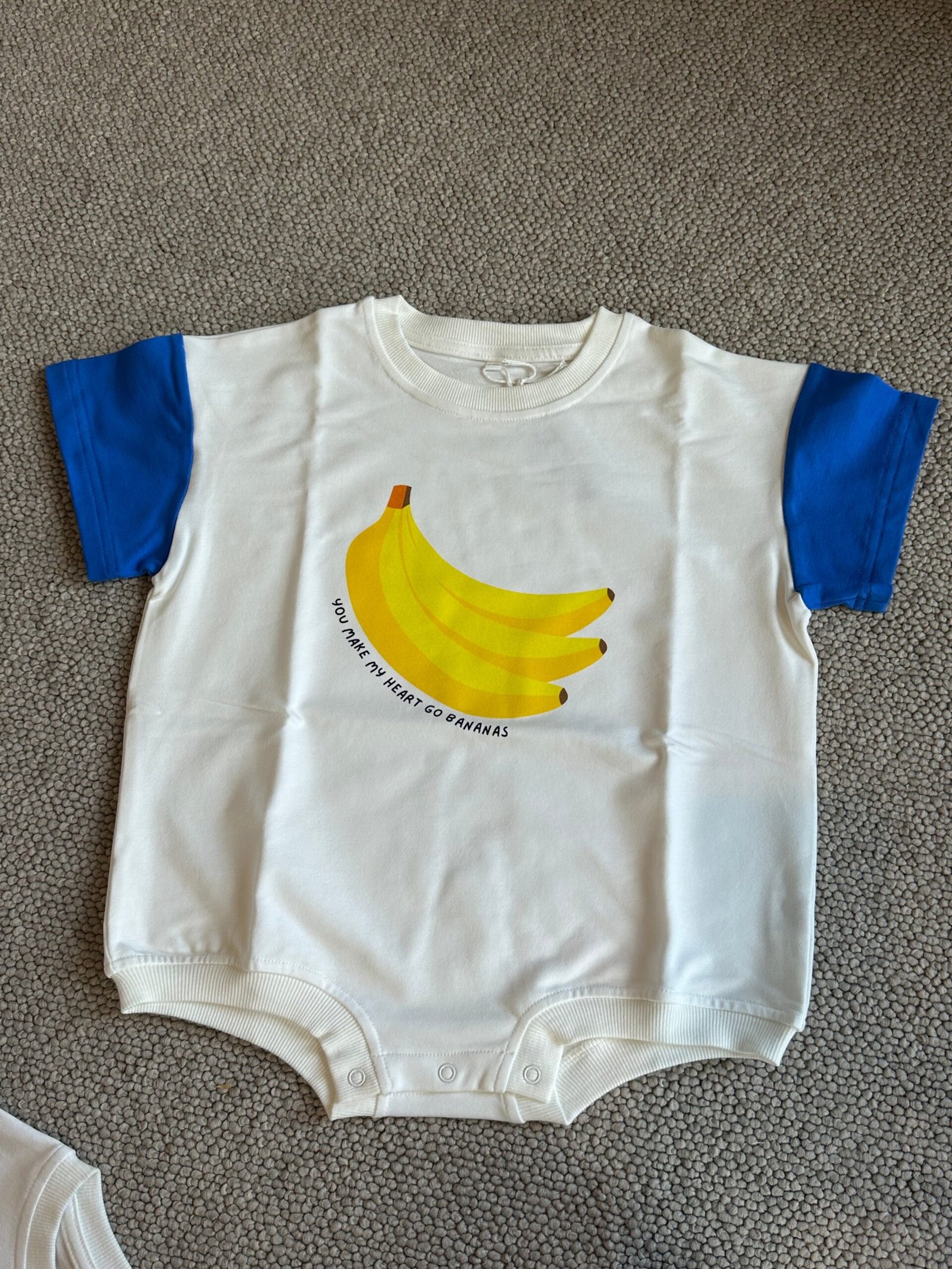 FINAL SALE- You make my heart go bananas ROMPER - 12-18month - Image 1
