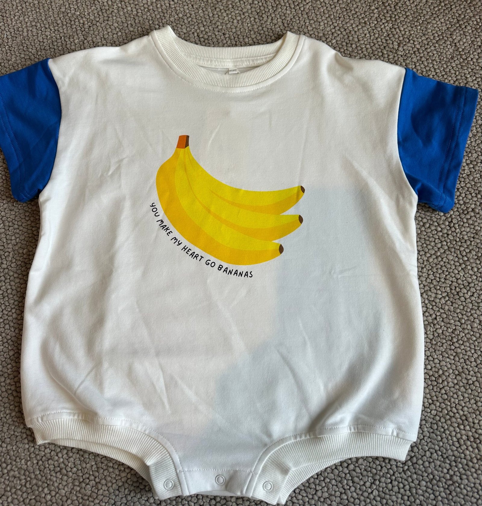 FINAL SALE - you make my heart go bananas ROMPER - 12-18month - Image 1